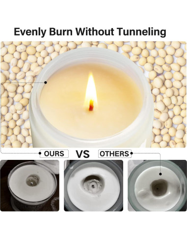 Set de 4 Velas Aromáticas THORNWOLF de Cera de Soja 793 g