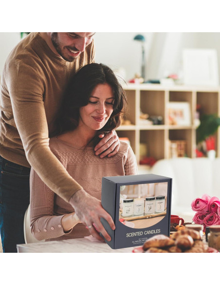 Set de 4 Velas Aromáticas THORNWOLF de Cera de Soja 793 g