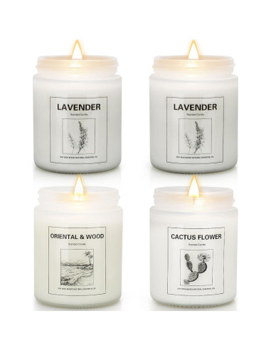 Set de 4 Velas Aromáticas THORNWOLF de Cera de Soja 793 g