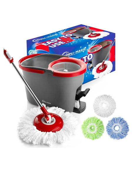 Sistema de Limpieza Mop Giratorio Simpli-Magic 79349 3 Cabezas