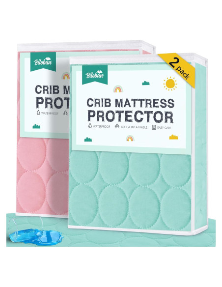 Sábanas Protectoras de Colchón de Cuna Biloban 132x71 cm 2 Pzas