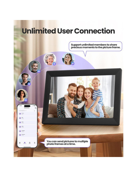 Marco de Fotos Digital WiFi 10.1" Uhale - Pantalla HD 16GB