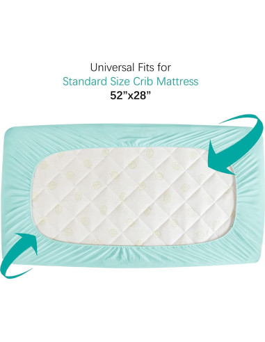 Sábanas Protectoras de Colchón de Cuna Biloban 132x71 cm 2 Pzas