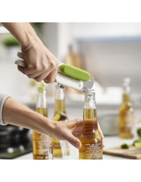 Abridor Multifuncional Joseph Joseph 20172, Acero Inoxidable, Blanco