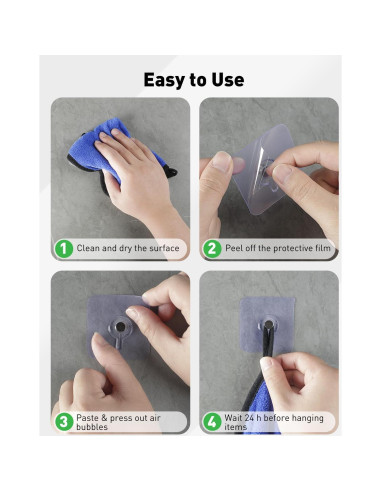 Ganchos Adhesivos Uniclife 20 Pcs 9.07 kg Alta Resistencia