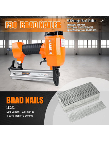 Clavadora Neumática KAMSIN F30 18 Gauge 10-30mm