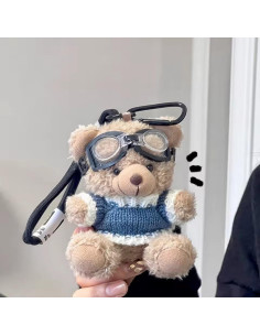 Llavero Oso de Peluche Kawaii Clip-On Azul - 55g 2