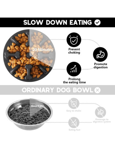 Inserto Alimentador Lento Silicona Animire S Negro 8.9cm