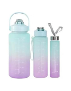 Juego de Botellas de Agua Motivacionales Genérico 3 Tamaños 1.89L 0.95L 0.47L