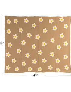 Manta de Algodón Tejida para Bebé Creative Co-Op 101.6x81.3cm 2