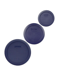 Juego de Tapas de Plástico Pyrex - 3 Piezas Azul