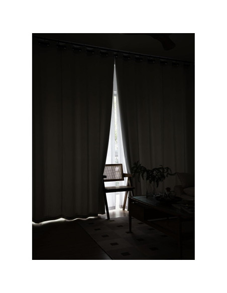 Cortinas Blackout MOONVAN Beige 107x114 cm 2 Paneles Ojal