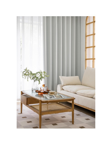 Cortinas Blackout MOONVAN Beige 107x114 cm 2 Paneles Ojal