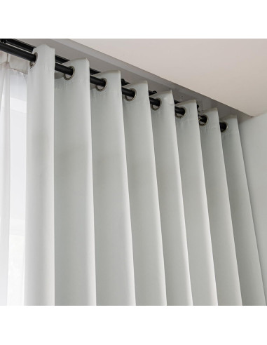 Cortinas Blackout MOONVAN Beige 107x114 cm 2 Paneles Ojal