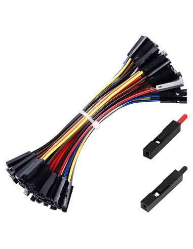 Cables de Salto Hembra a Hembra 10CM 100-Pack Hellotronics