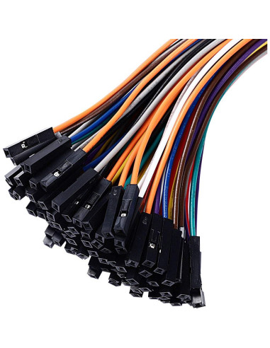 Cables de Salto Hembra a Hembra 10CM 100-Pack Hellotronics