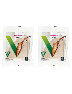 Filtro de Papel HARIO VCF-02-100M para V60, 200 Hojas, 1-4 Tazas