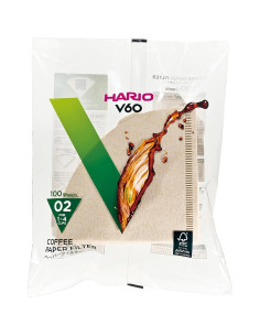 Filtro de Papel HARIO VCF-02-100M para V60, 200 Hojas, 1-4 Tazas 2