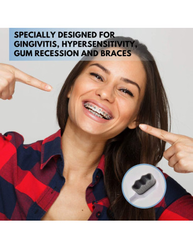 Cepillo de dientes extra suave Wimolek - 2 unidades con 20,000 cerdas