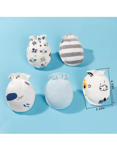 ONESING 32 Pares de Manoplas para Bebés 0-6 Meses Algodón