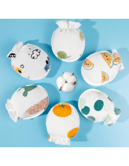 ONESING 32 Pares de Manoplas para Bebés 0-6 Meses Algodón