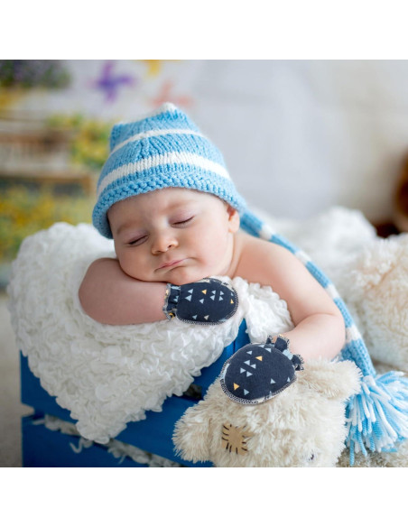 ONESING 32 Pares de Manoplas para Bebés 0-6 Meses Algodón