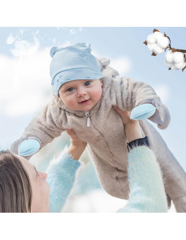 ONESING 32 Pares de Manoplas para Bebés 0-6 Meses Algodón