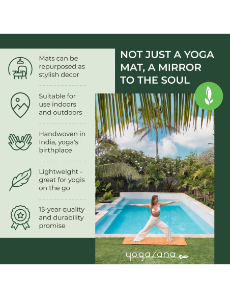 Alfombra de Yoga Orgánica Yogasana 183x61 cm Antideslizante