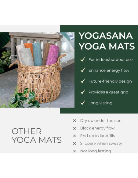 Alfombra de Yoga Orgánica Yogasana 183x61 cm Antideslizante