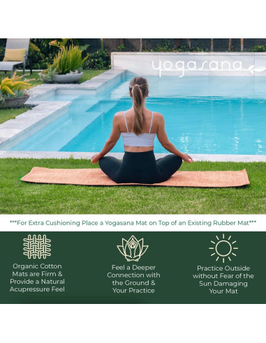Alfombra de Yoga Orgánica Yogasana 183x61 cm Antideslizante
