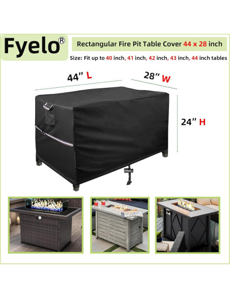Cubierta Rectangular Fyelo 116 x 76 x 60 cm Impermeable