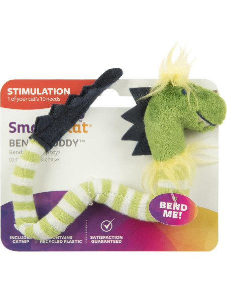 Juguete para Gato SmartyKat Bendy Buddy con Catnip - Verde