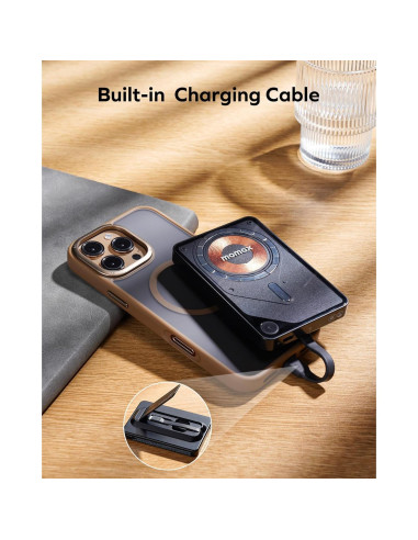 Batería Portátil Magnética MOMAX 5000mAh Carga Rápida 20W