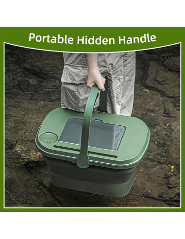 Cesta de Picnic Plegable 16L Verde SEEZENGREEN Impermeable