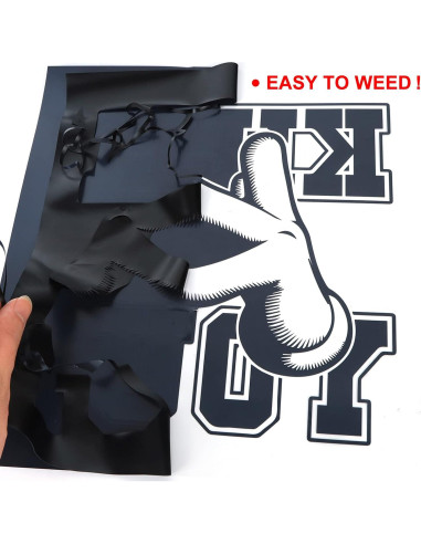 Rollos de Vinilo de Transferencia de Calor GYT 30.5x215 cm Negro