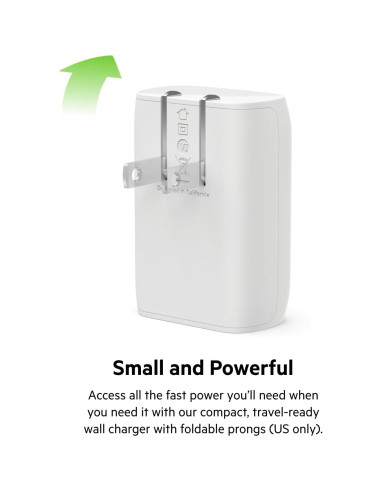 Cargador USB-C Belkin 30W Carga Rápida para iPhone y Samsung