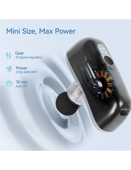 Pistola de Masaje KingPavonini Mini 10 Velocidades 0.23 kg