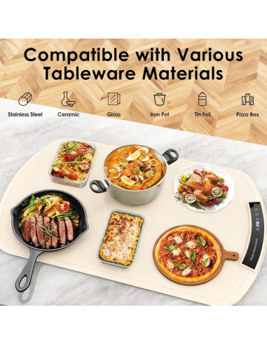 Alfombrilla Calentadora de Comida Coanto 65.5x39.6cm 9 Niveles