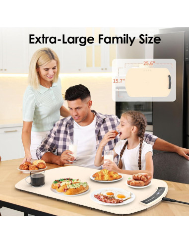 Alfombrilla Calentadora de Comida Coanto 65.5x39.6cm 9 Niveles