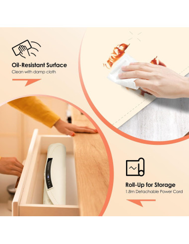 Alfombrilla Calentadora de Comida Coanto 65.5x39.6cm 9 Niveles