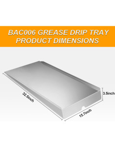 Bandeja de Goteo y Difusor de Calor Traeger BCA006 82.55 cm 2