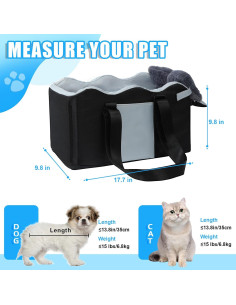 Asiento Elevador para Perros Pequeños Wn's Day - Negro 45x25 cm 2