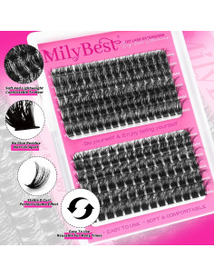 Kit de Extensión de Pestañas MilyBest 100D 150D 10-18mm 2