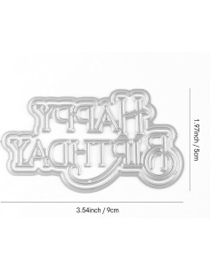 Troqueles de Feliz Cumpleaños Briartw - Plantilla de Metal para Scrapbook y Tarjetas 2
