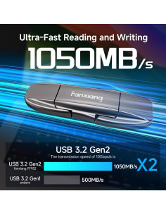 Unidad Flash Fanxiang 512GB USB 3.2 Gen2 Doble Tipo C 2