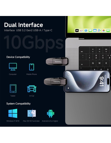 Unidad Flash Fanxiang 512GB USB 3.2 Gen2 Doble Tipo C