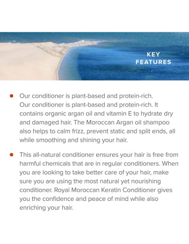 Acondicionador de Queratina Real Marroquí 1000 ml - Hidratante