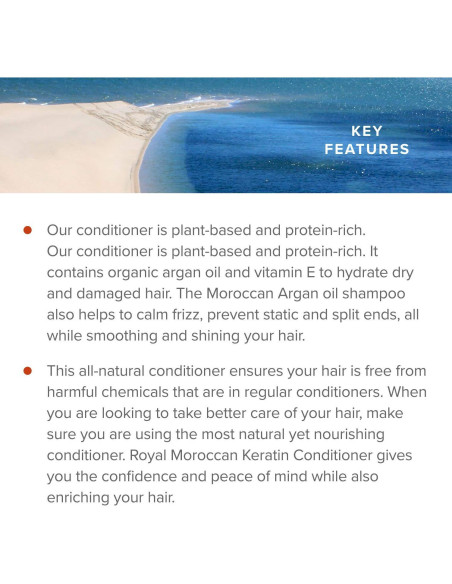 Acondicionador de Queratina Real Marroquí 1000 ml - Hidratante