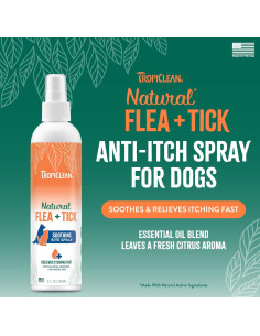 Spray TropiClean Alivio Picaduras Pulgas y Garrapatas 226g 2