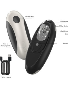 Abrelatas Eléctrico Automático KuraMart 10W Bordes Suaves 2